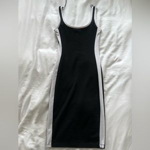 Black Zara body con dress